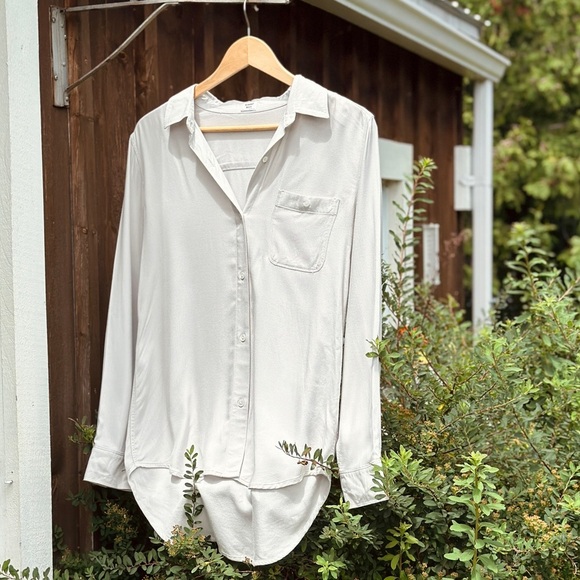 Sunday Best Casual Rayon Shirt - Size S - light grey - button down - Picture 3 of 8